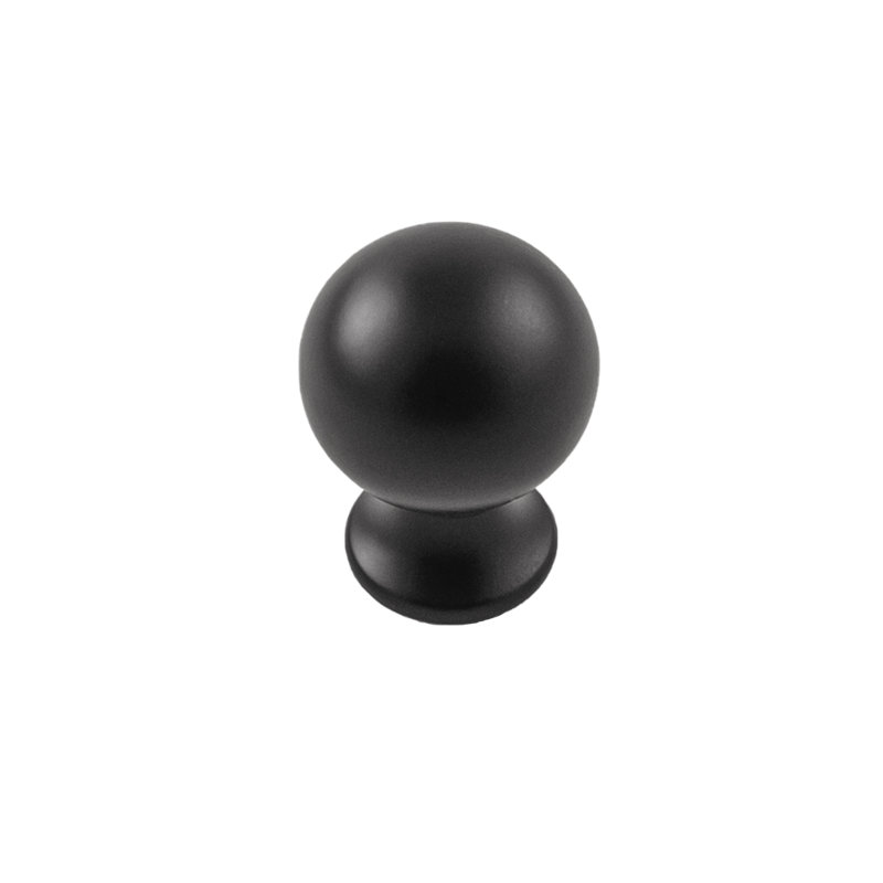 Collection Fuller - Bouton rond - 1 po de diamètre - noir mat - Quincaillerie traditionnelle pour tiroirs et armoires