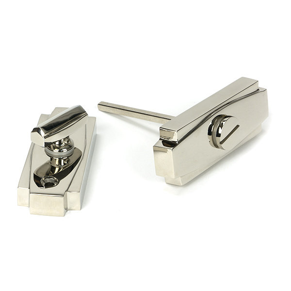 Art Deco Thumbturn, Polished Nickel