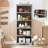 5-Tier Farmhouse Bookcase with Adjustable Shelves, Floor Standing Open Display Storage Rack, Anti-Slip Design-522821374-522821375