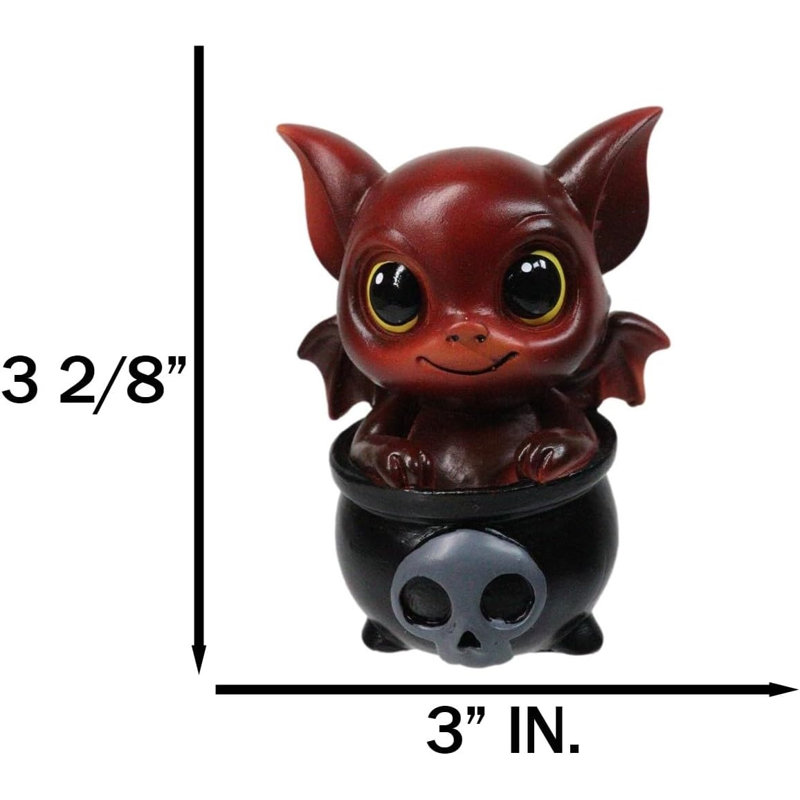 Figurine Red Scarlex Drake Potion Pals petit bébé dragon assis dans un chaudron