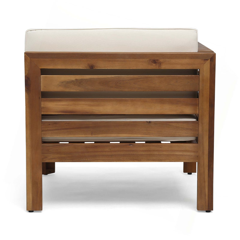 Ensemble de canapé en L pour jardin, cour arrière, porche, Beige, Naturel
