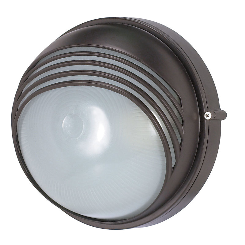 Ayesha 1 - Bulb Outdoor Bulkhead Light, Architectural Bronze, Incandescent