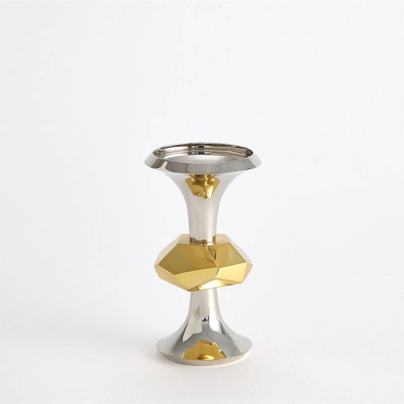 Gabriel Candle Holder-Sm, Nickel
