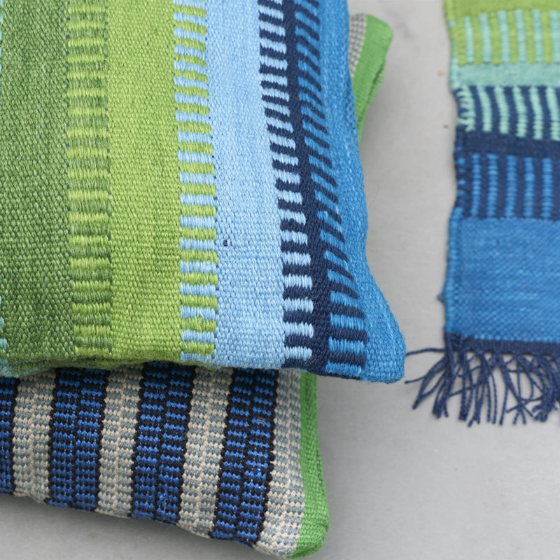 Muturi Outdoor Decorative Pillow, Cobalt Striped