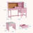 Kids Wooden Desk and Chair Set with Adjustable Tilt Desktop, Drawers and Cork Board, Children’s Study Table for Boys and Girls Ages 3–8-416128643