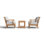 Mabrey 2-Person Teak Patio Seating Group