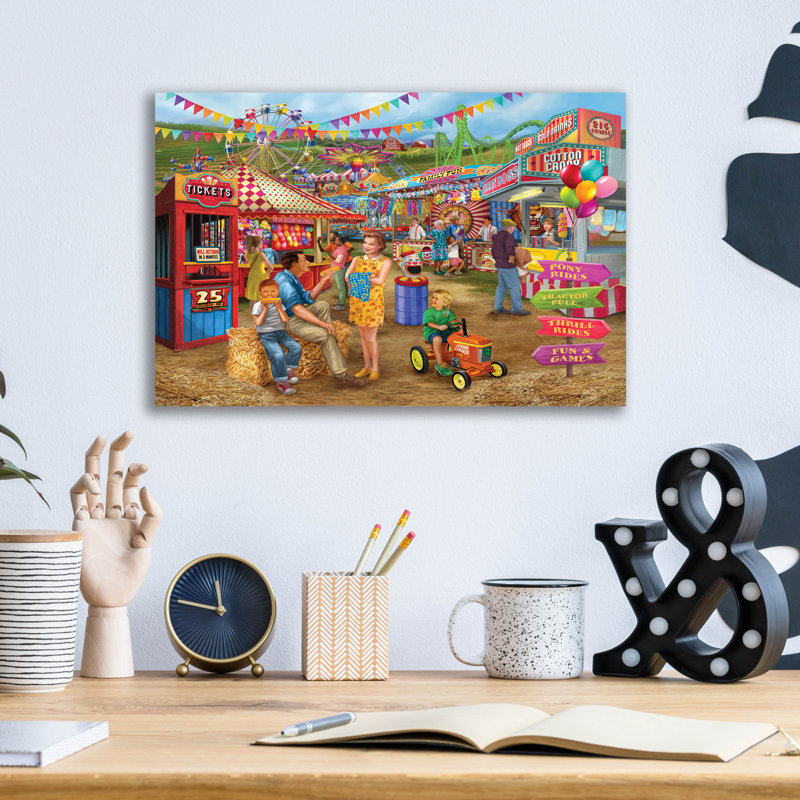 " Fairground Games " by Bigelow Illustrations, 12" H x 16" W x 0.13" D