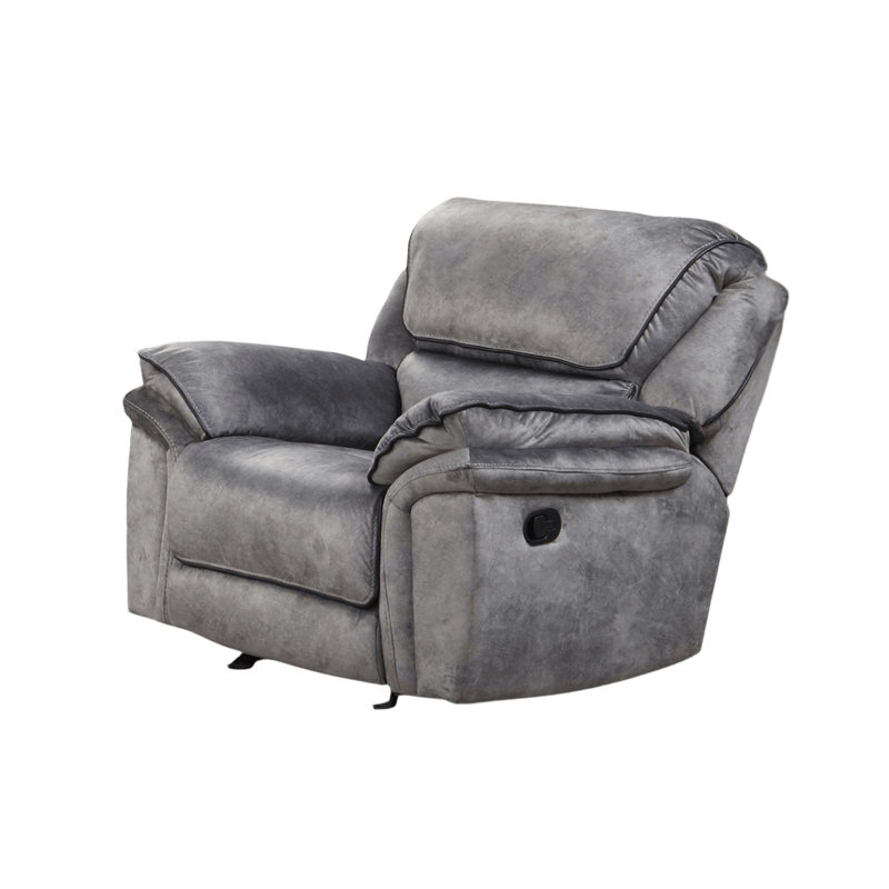 44.4" W Transitional Recliner, Gray