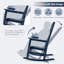 Chaise Adirondack à bascule moderne en plastique (ensemble de 2)-373663244