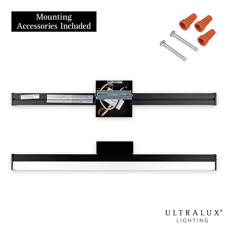 Barre d'éclairage à DEL mince pour meuble-lavabo à fixation murale - barre d'éclairage à DEL à intensité variable - 14,5 W, 3000K, miroir lumineux pour meuble-lavabo à DEL - (24 pouces)