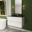 Meuble-lavabo simple 34 po avec plateau en quartz Gaja