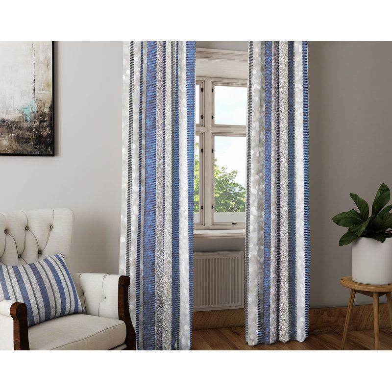 Semi Sheer Curtain Panel Pair, 20" W x 52" L