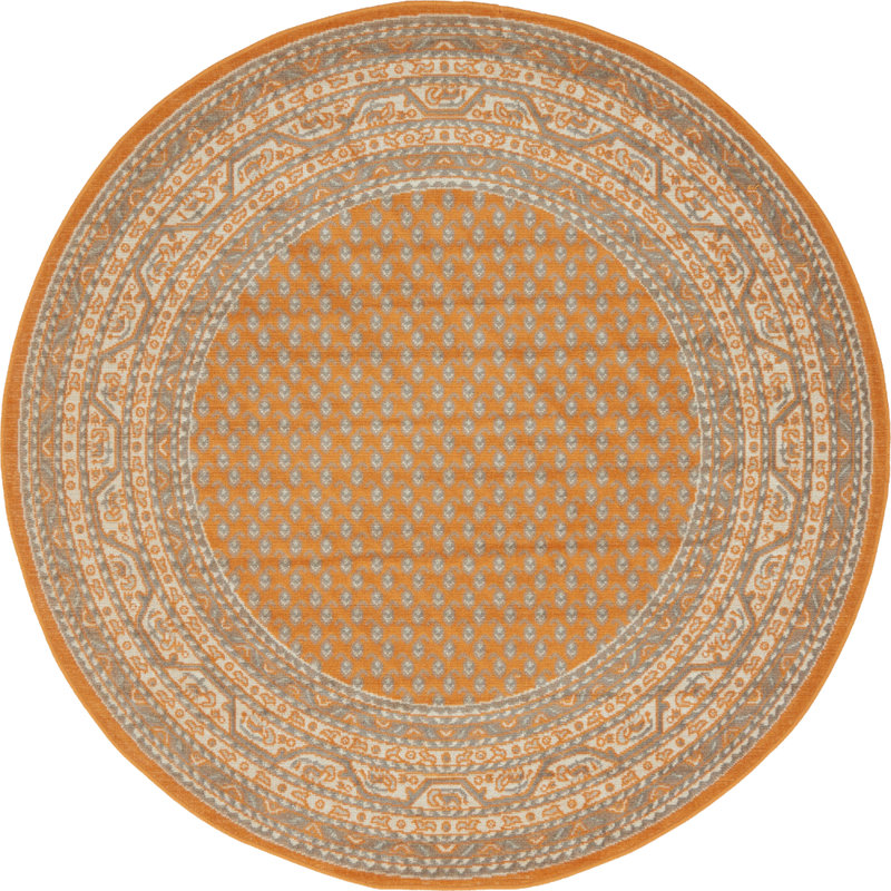 Swinson Geometric Indoor Rug, Round 5'1"