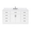 Meuble-lavabo simple en bois massif 66 po avec plateau en quartz Carrara de 1,5 po Thornaby-58680299-33309596