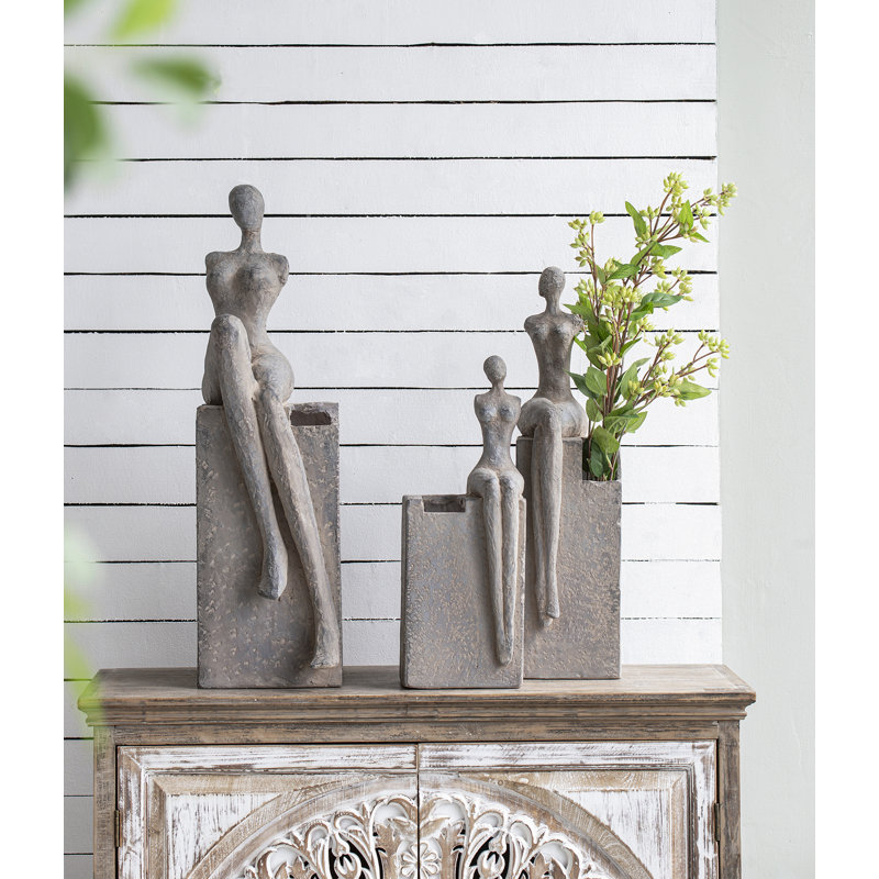 Nessa  Metal Statue Planter