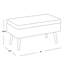 Banc en bois naturel et tissu crème