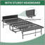 Lit pliant de 75 po x 38 po avec tête de lit réglable, lit escamotable en mousse à mémoire de forme de 5 po pour les personnes de grande taille, lit d'invité portable robuste sur roulettes, lit simple à assembler facilement