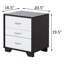 3 tables d'appoint rectangulaires en blanc et noir, ajoutant un attrait à toute maison polyvalente noire pour le décor de la chambre à coucher-420206054