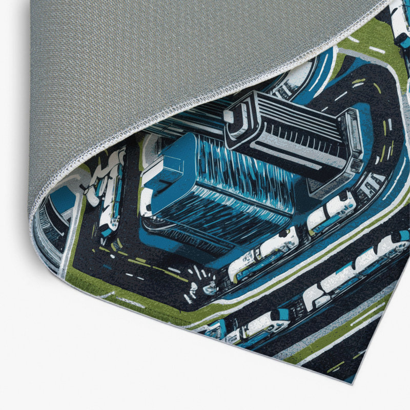 Tapis intérieur et extérieur gris Transport, Rectangulaire 2 pi x 3 pi