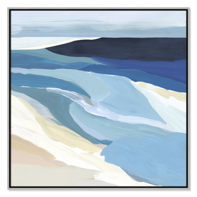 Camarie "Graham Lake I" by Isabelle Z Wood Framed Canvas Graphic Art with Mounting Hardware 