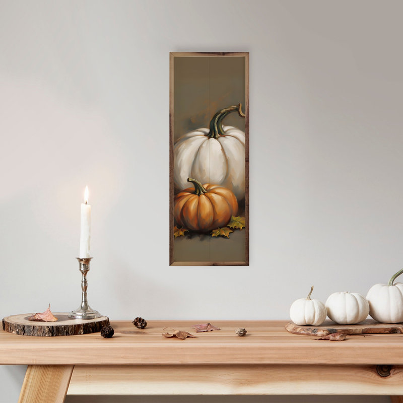 Two Pumpkins, 12" H x 4" W
