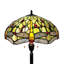 Lampe sur pied libellule style Tiffany - Vert - F1859