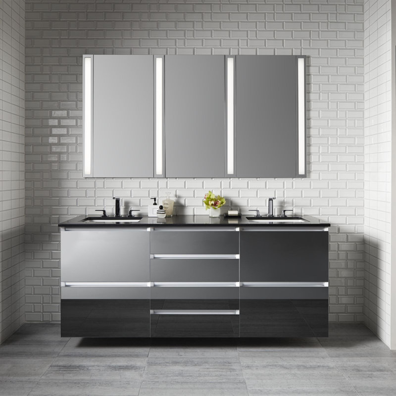 Inline 1-Light Bath Bar, 30" H x 3.5" W x 4.75" D, 4000