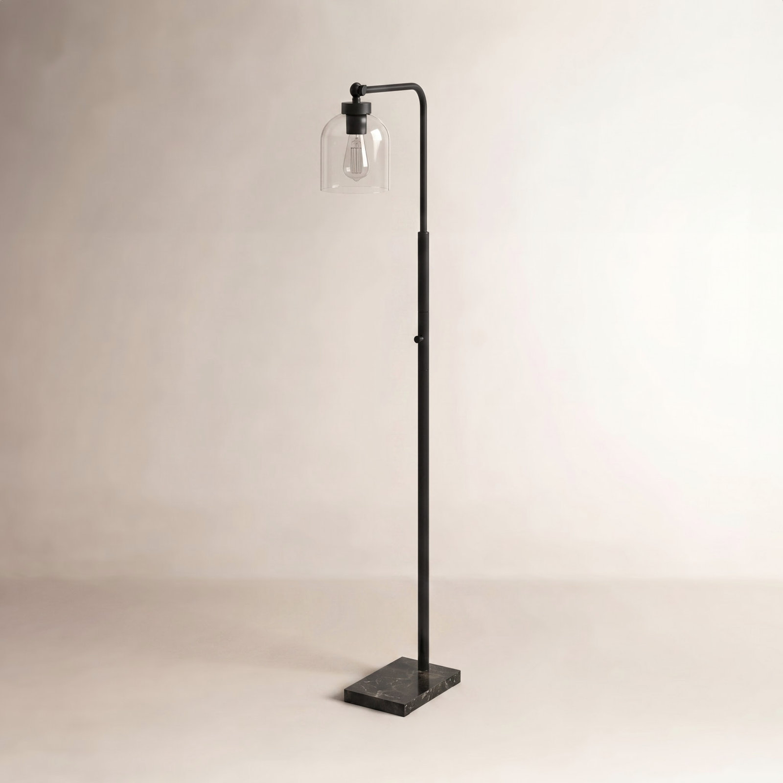 Gemma 55'' Floor Lamp, Black