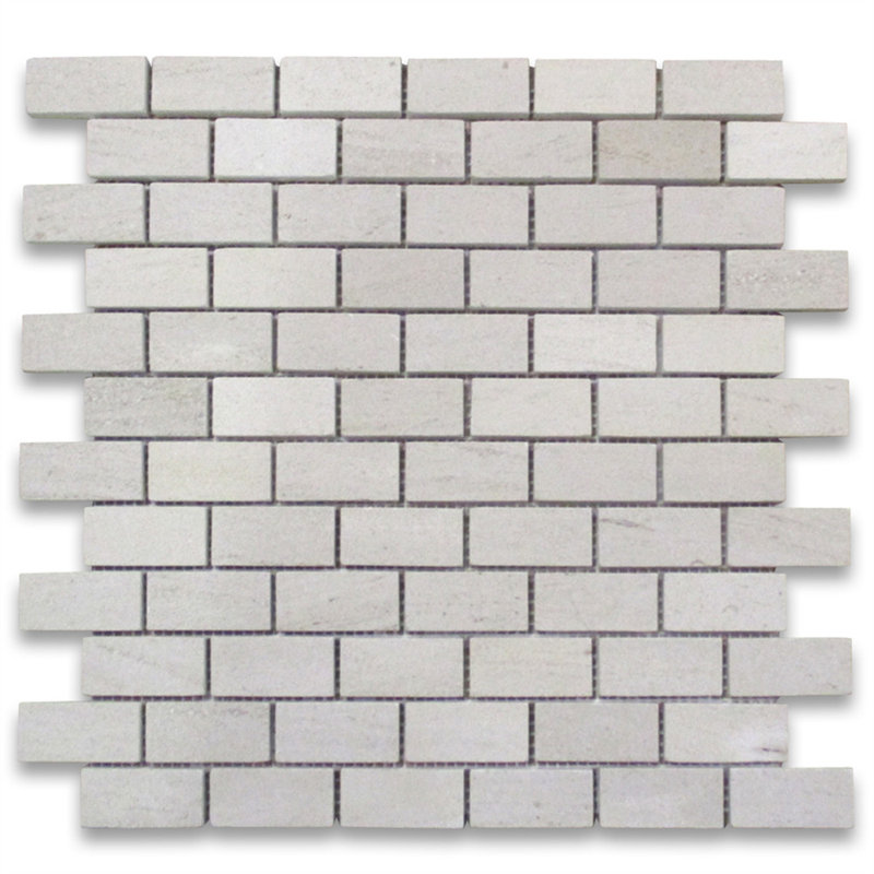 Carreau de mosaïque à joints en briques de marbre 12 po x 12 po Moleanos