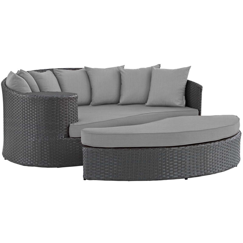 Lit de jour d'extérieur Modway, Velours gris performance