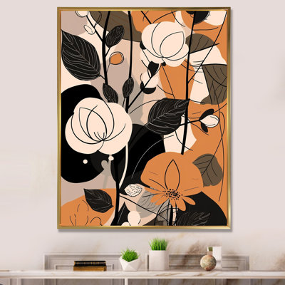 Illustration rétro de roses en terre cuite - reproduction