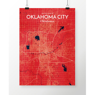Oklahoma City Map - No Frame Print