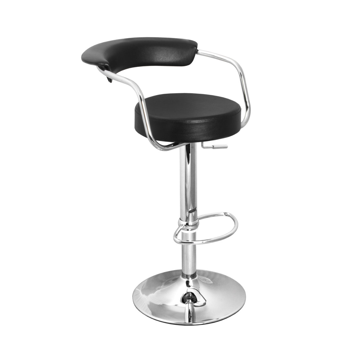 Zenith Swivel Upholstered Adjustable Height Counter Stool with Metal Frame