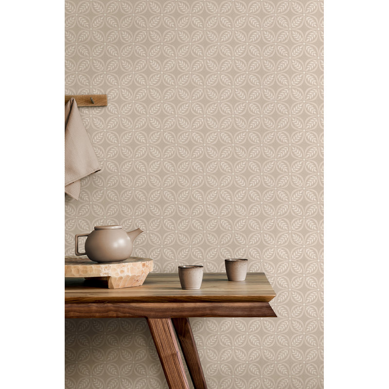 Papier peint treillis Manja, Neutre