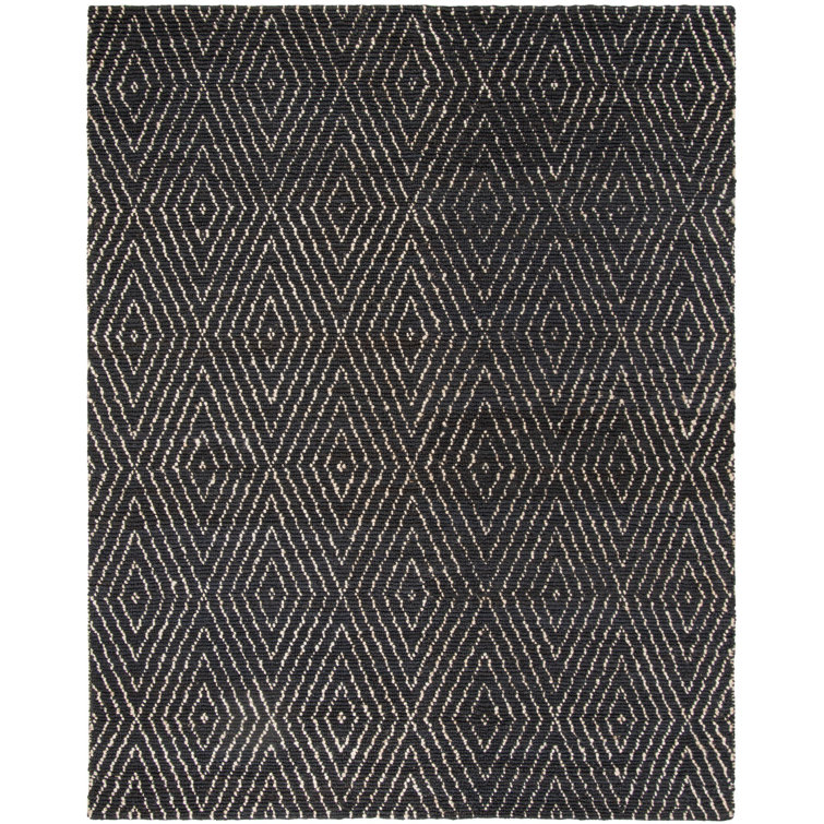 Bohemian Hand-Woven Black Area Rug