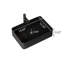 20'' Bathroom Sink, Rectangular Striped Vessel Ceramic Basin Without Faucet, NO Cabinet, Black