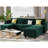Vashudev 116.6'' Velvet Modular Upholstered Sectional Sofa 8-Pieces Modern Storage Couch-143691479