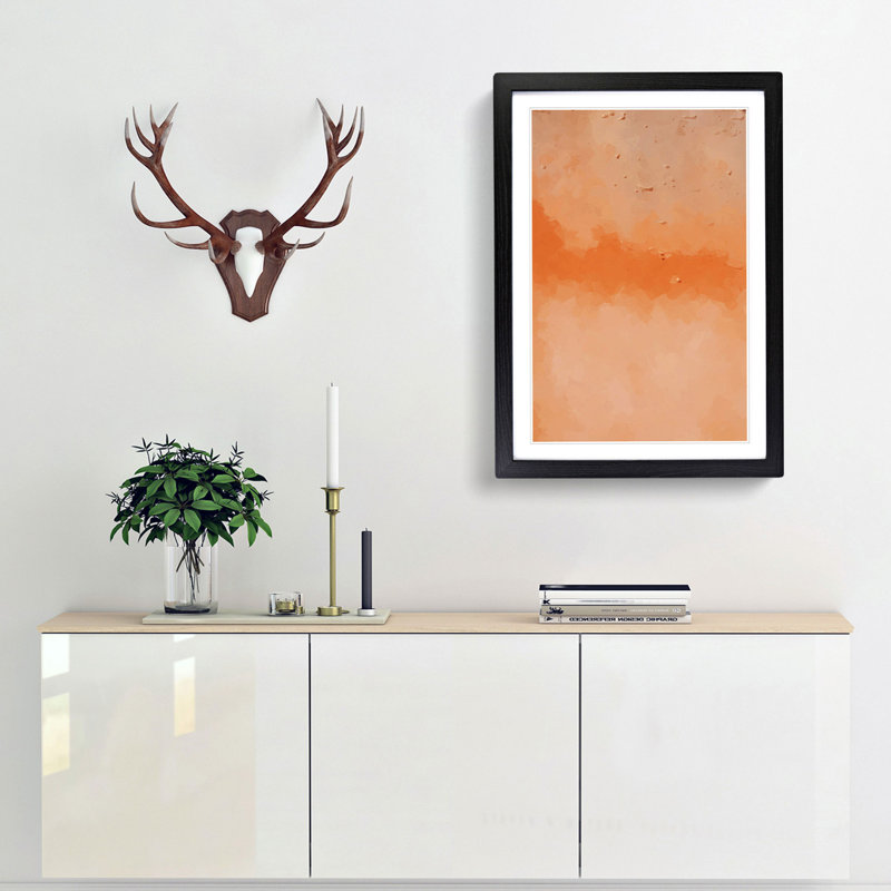 Across the Cracked Wall in Abstract - Picture Frame Graphic Art Print, 87cm H x 62cm W x 2cm D, Black Framed