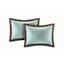 Édredon 9 pièces Charmeuse en bleu pour très grand lit, avec coussins décoratifs et très grand lit décoratif décoratif européen