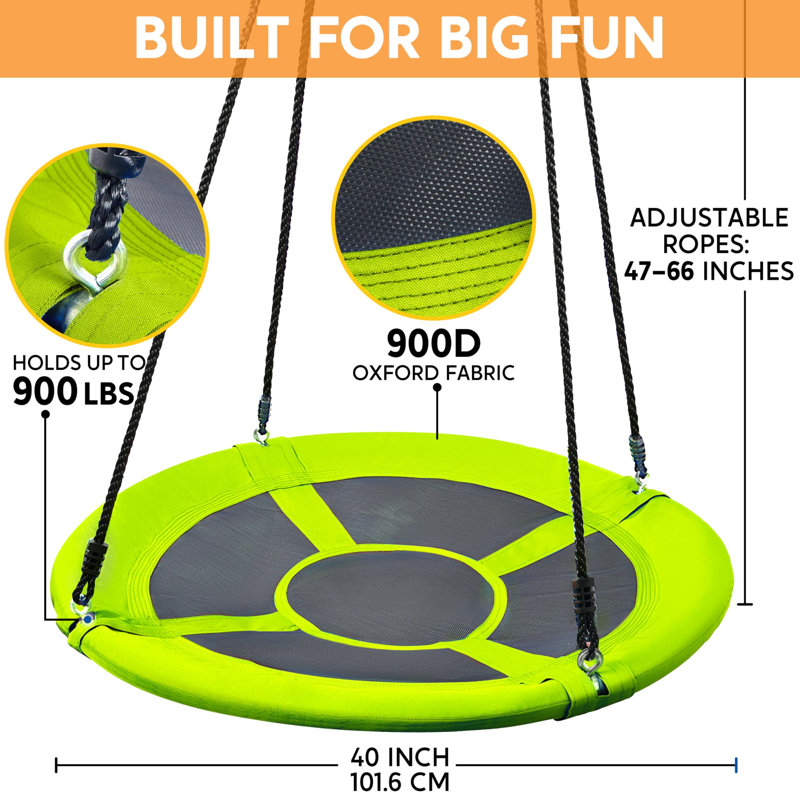 Saucer Tree Swing Set, Green