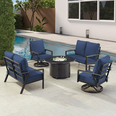 Osco 6 - Person Patio Conversation Set with Cushions