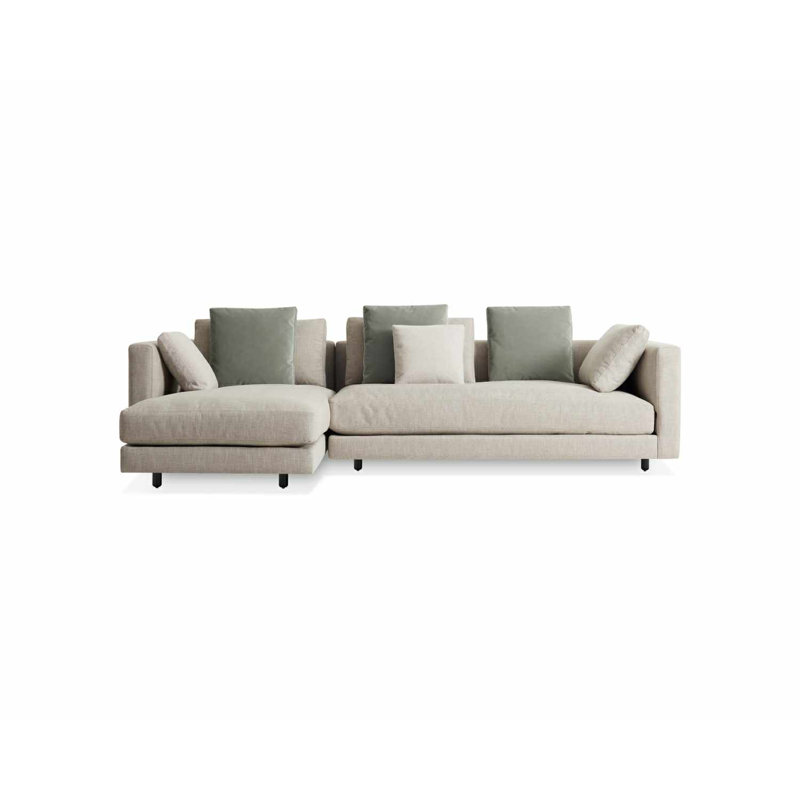 Hands Down Chaise Sectional, Landa Stone, Left Hand Facing