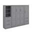 Grand lit escamotable mural intégré avec espace de rangement pour garde-robe-105783160