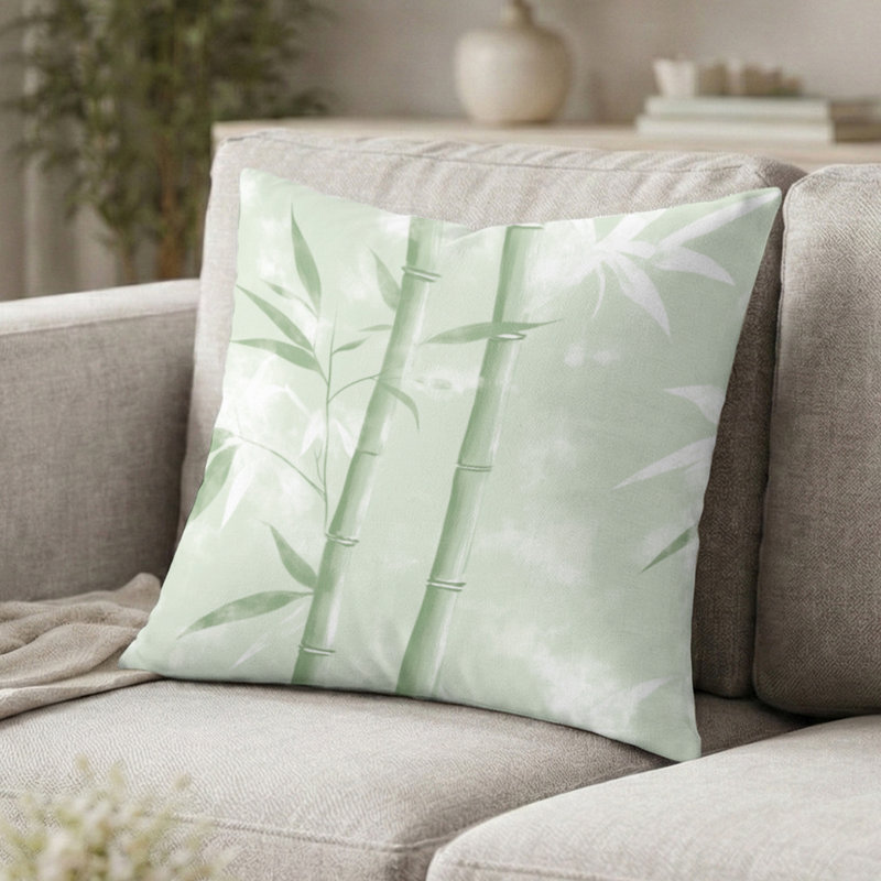 Coussin oriental - Coussin en bambou Coastal, H 18 po x l 18 po