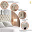Structure de lit en tissu avec tête de lit ajustable Winston Porter-709296191-709296183