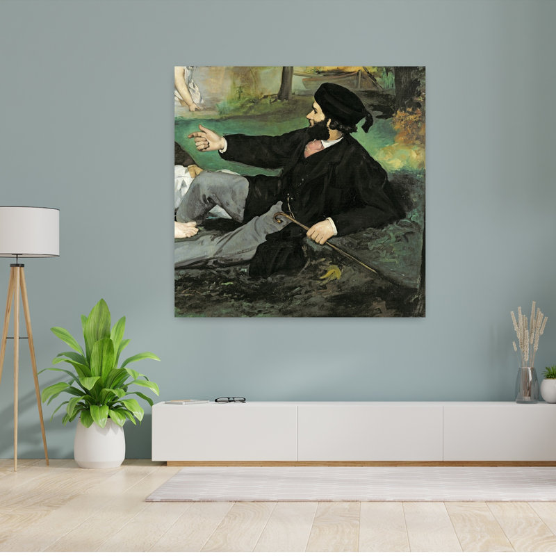 Déjeuner sur l'Herbe, 1863 Impressionniste Abstrait Contemporain Fruit Portrait Wall Art Print, H 48 po x l 48 po