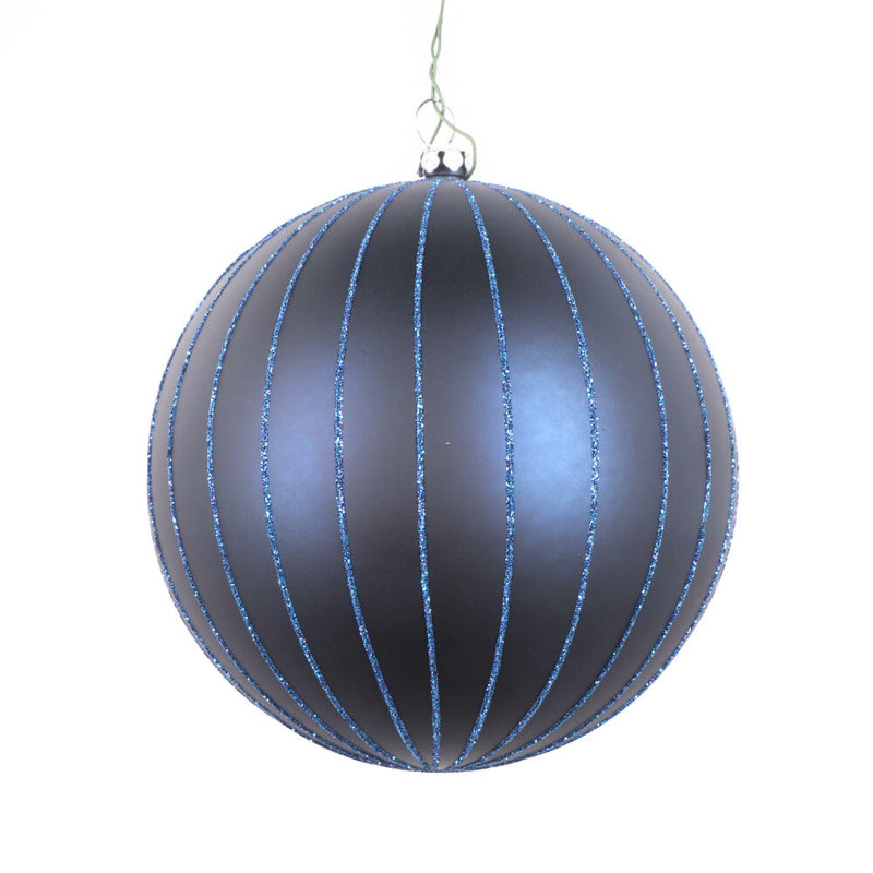 Ornement boule de Noël (ensemble de 2), Bleu minuit