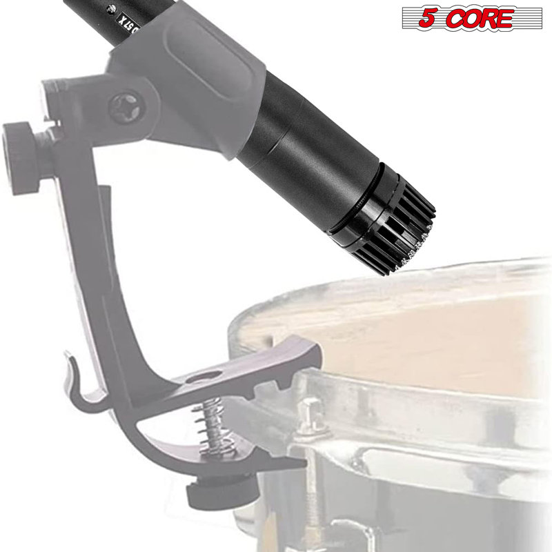 5 Core Microphone Professional Unidirectional Dynamic Neodymium Mic with On/Off Switch, Cable Clip