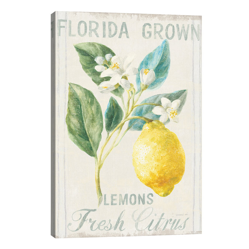 Floursack Lemon I by Danhui Nai - Wrapped Canvas Painting, 66.04 cm H x 45.72 cm W x 1.91 cm D
