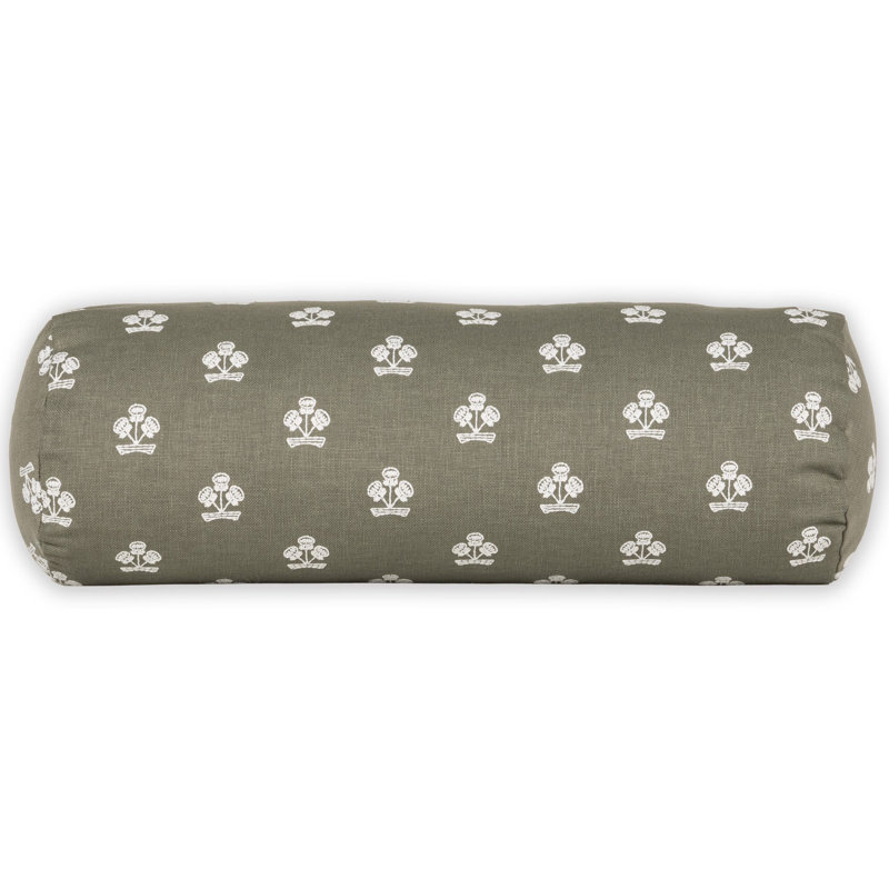 Housse et insert de coussin Hamachi, Sage Green Floral, Traversin H 8 po x l 21 po, Polyester